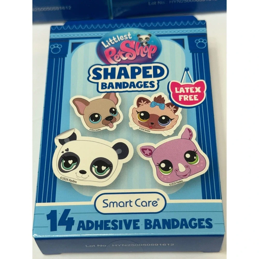 Littlest Pet Shop Shaped Bandages 3 Pack Smart Care Latex Free 14ct Each 88930